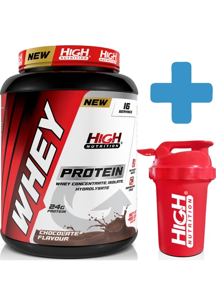 Nutrition Whey Protein 480 gr Çikolata Aromalı Protein Tozu 24 Gram Protein 16 Servis + Shaker