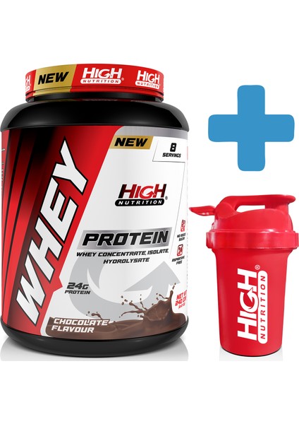 Nutrition Whey Protein 240 gr Çikolata Aromalı Protein Tozu 24 Gram Protein 8 Servis + Shaker