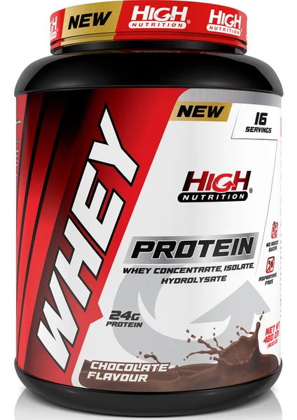 Nutrition Whey Protein 480 gr Çikolata Aromalı Protein Tozu 24 Gram Protein 16 Servis