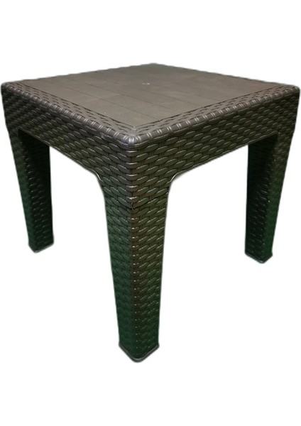 Rattan Sehpa 45 x 45 cm cm Bahçe Balkon ve Teras Mobilyası Kahverengi 6 Adet