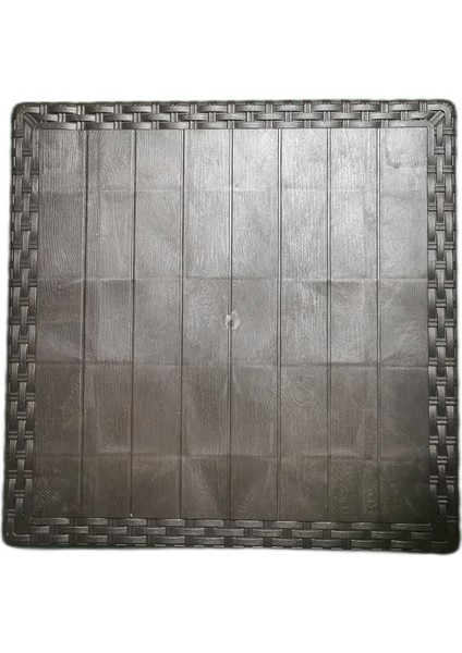 Rattan Sehpa 45 x 45 cm cm Bahçe Balkon ve Teras Mobilyası Kahverengi 6 Adet