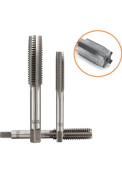 Makina Takım DIN352 Metrik Klavuz Takım M5 Takım 3 Lü