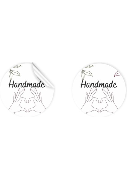 Anka Design Kuşe Sticker (4X4CM) 36 Adet - Handmade -