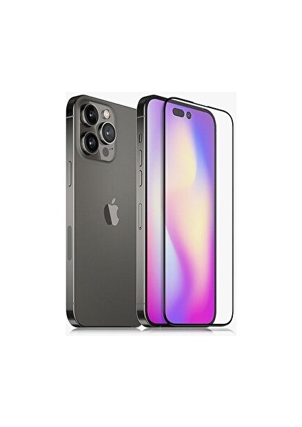 Apple iPhone 14 Pro Uyumlu Tam Kaplayan Ekran Koruyucu - 9d Nano Darbe Emici Temperli Kırılmaz Cam fiyatları