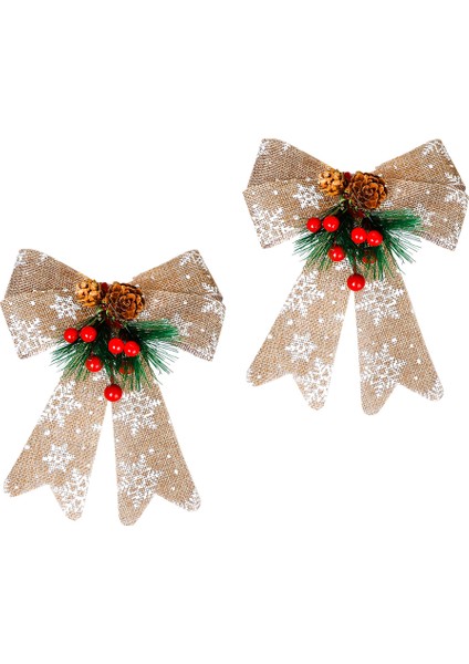 Yılbaşı Dekoratif Fiyonklu Kapı Süsü 18 cm fiyatları