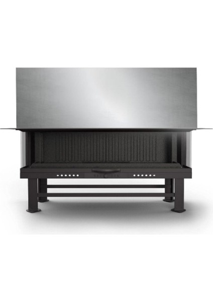 Asansörlü Çelik Şömine Haznesi Üç Yönlü 70'lik modelleri