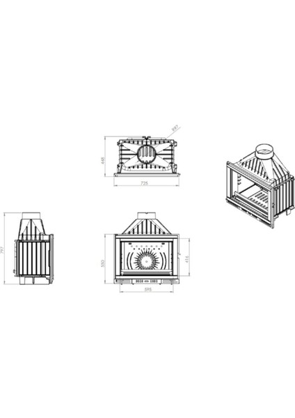 Döküm Şömine Haznesi Tek Camlı 70 Lik indirimleri