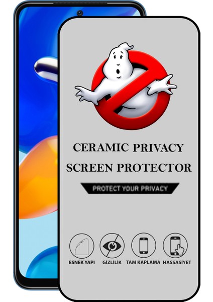 Caseart Xiaomi Redmi Note 11S Görünmez Tam Kaplayan Seramik Ekran Koruyucu Esnek Cam