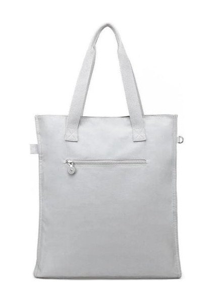 Büyük Boy Krinkıl Kumaş Omuz Çantası BC 3076 - Açık Gri fiyatları