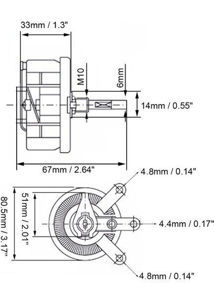 100R 100W Bc1 Reosta Direnç - Potansiyometre