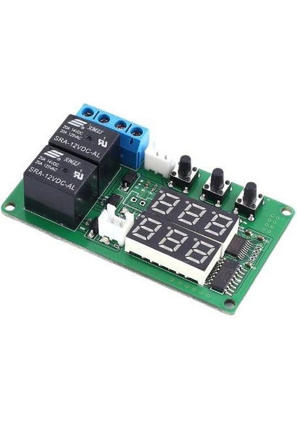 12V 2 Kanal Röle Çıkışlı Dijital Termostat - Kırmızı/yeşil
