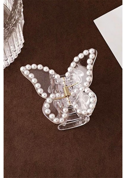 Incili Şeffaf Kelebek Mandal Toka fiyatları