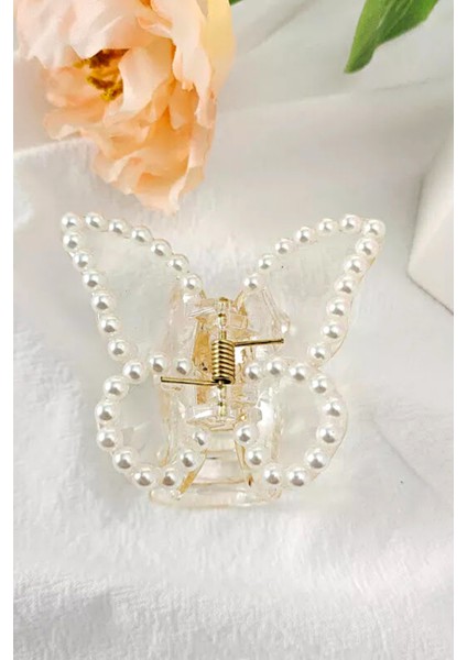 Incili Şeffaf Kelebek Mandal Toka fırsatları