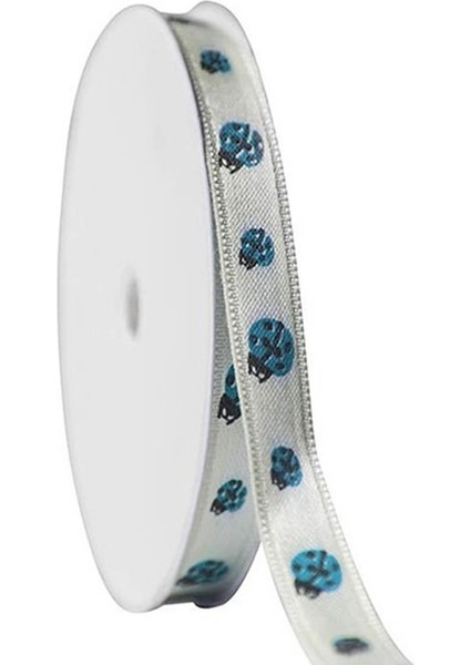 Kurdele Saten Uğur Böceği Mavi