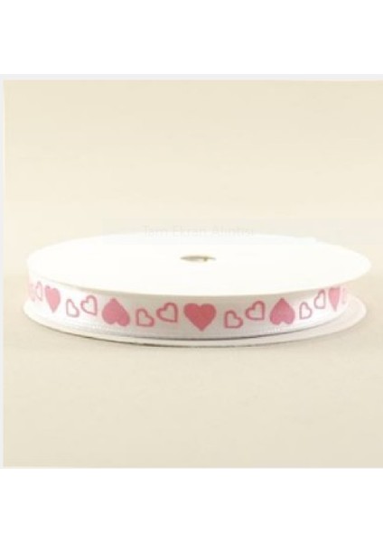 Kurdele Saten Pembe Kalpli Beyaz