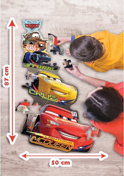 Disney Cars Arabalar Xl Dev Yer Puzzle Yapboz 52 Parça