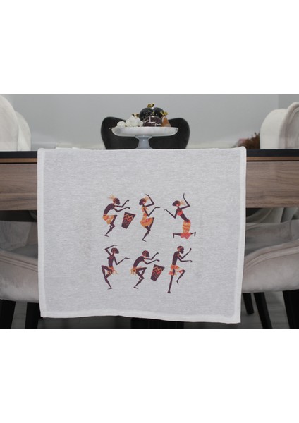 Krem African Clan Basıkılı Runner