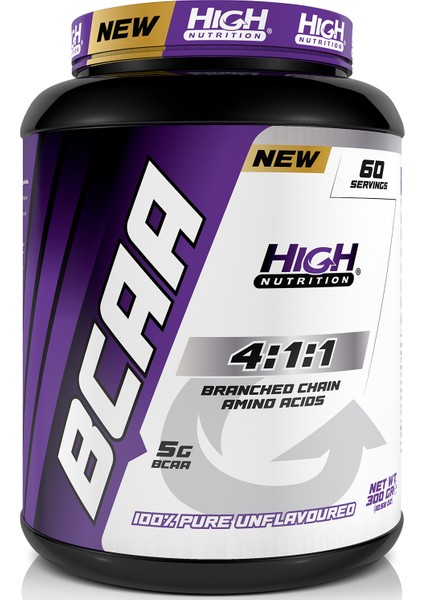 Nutrition Bcaa 4:1:1 300 Gr - Aromasız - 60 Servis - 1 Serviste 5000 Mg