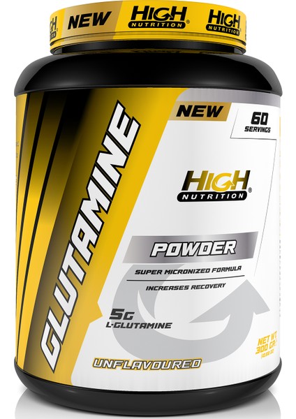 Nutrition Glutamin Glutamine 300 Gr - Aromasız - 60 Servis - 1 Serviste 5000mg