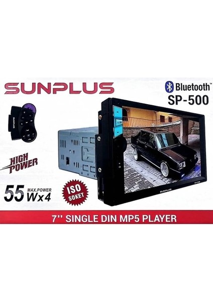 Çelebi Sunplus SP-500 Tofaş Şahin Uyumlu 7''double Teyp Geri Görüş Kamerası Hediyeli
