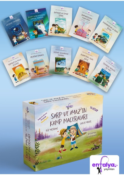 Sarp ve Ayaz'ın Kamp Maceraları 10 Kitap 480 Sayfa (Değerlendirme Kitapçığı Hediyeli)