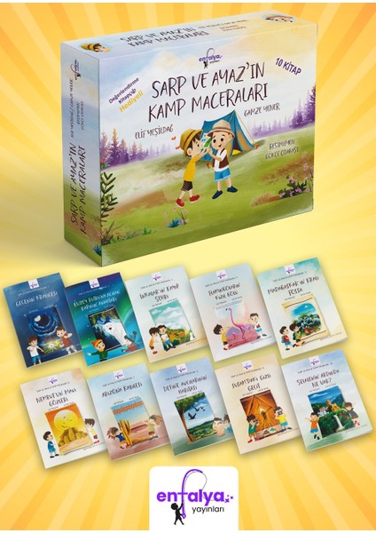 Sarp ve Ayaz'ın Kamp Maceraları 10 Kitap 480 Sayfa (Değerlendirme Kitapçığı Hediyeli)