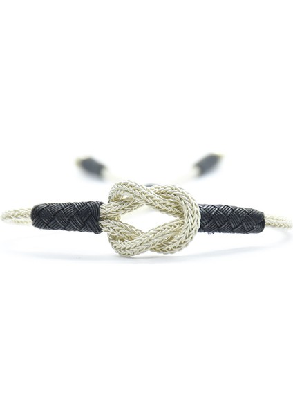 Erkek Gümüş Gemici Düğümü Bileklik