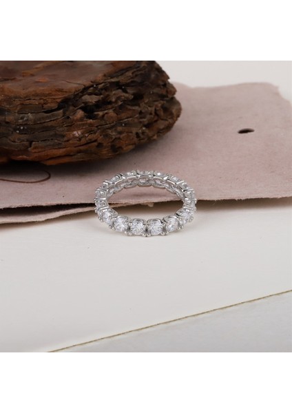 Kadın Gümüş Kare Taş Tamtur Yüzük fiyatları