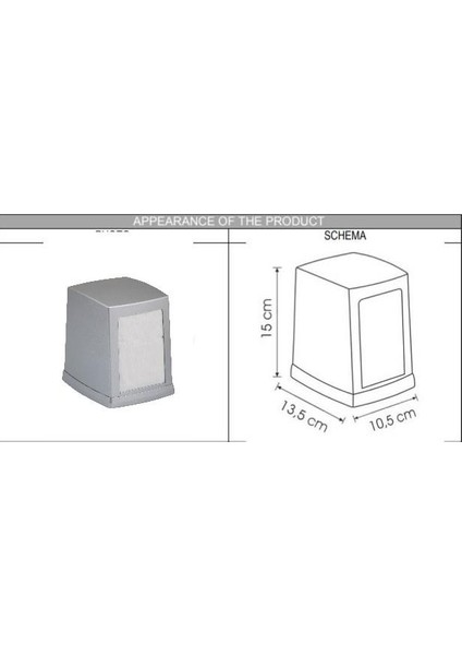 Vialli NP100M Masa Üstü Peçete Dispenseri Peçetelik Gri fiyatları