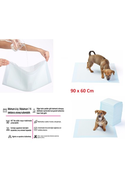 Yıkanabilir Köpek Çiş Pedi - 90 x 60 cm