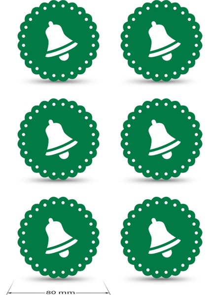 Yılbaşı Temali -6 Dantel Kenar Desenli Yeşil Keçe Bardak Altlığı 6'lı Takım fiyatları