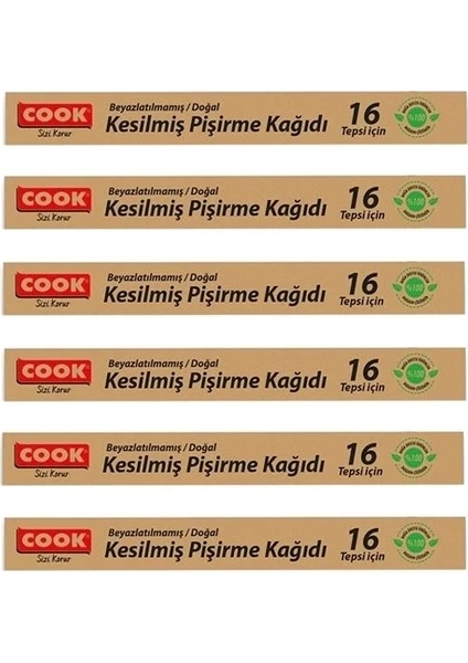 Doğal Pişirme Kağıdı 16 Tepsi 6'lı