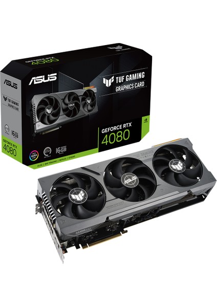 GEFORCE TUF RTX 4080 16GB 256bit GDDR6X 2535MHz 2xHDMI 3xDP RGB (TUF-RTX4080-16G-GAMING) DLSS3 EKRAN KARTI