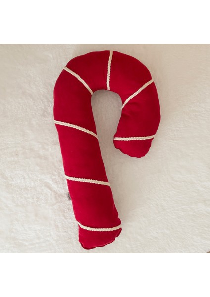 Şeker Tasarımlı Baston Şeker Yılbaşı Yeni Yıl Kırmızı Dekoratif Yastık modelleri