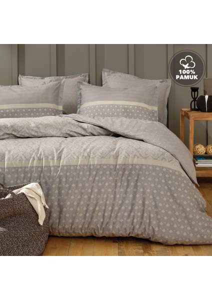 Bedding Amora Tek Kişilik Ranforce Nevresim Takımı - Gri