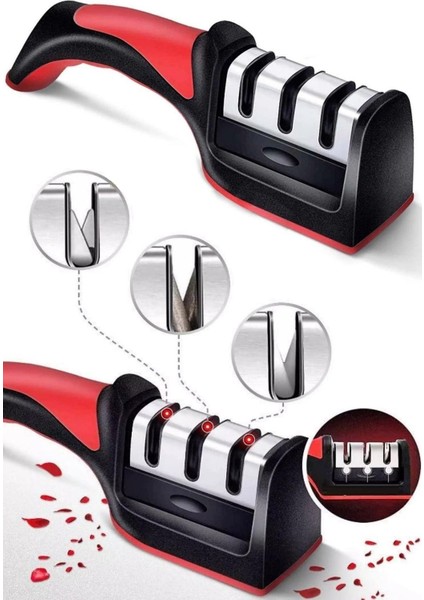 Onior Sharpaner Sonior Sharpener Bıçak Bileyici Bıçak Bileme Aleti 3 Ağızlı