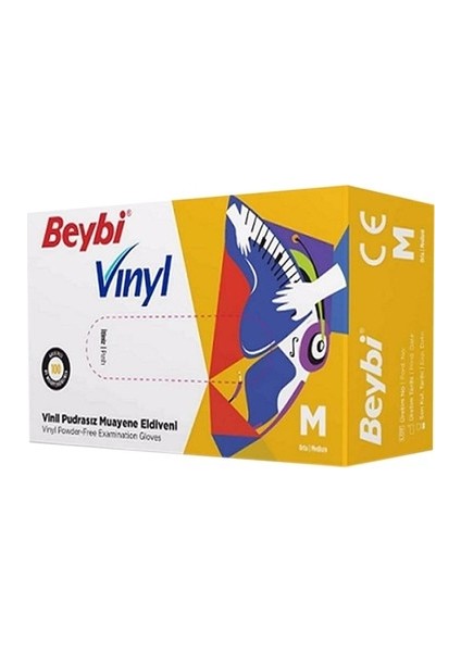Vinyl (vinil) Eldiven Pudrasız (M) - 100'LÜ