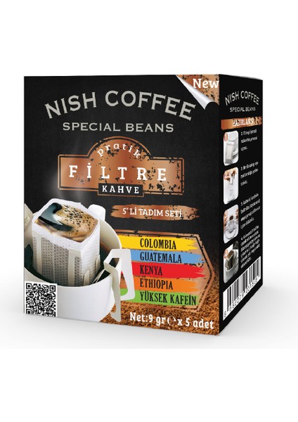 Pratik Filtre Kahve Tadım Seti 2 x 45 gr