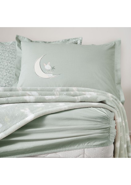 Bedding Rabbit Tek Kişilik Wellsoft Battaniyeli Lastikli Çarşaf Seti - Nil Yeşili modelleri