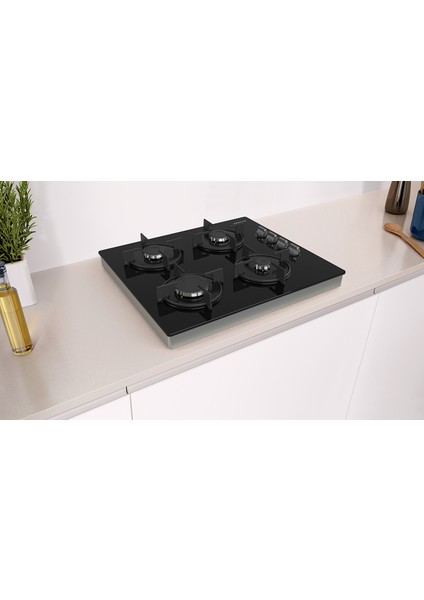 OO30P6B10D Siyah Set Üstü Gazlı Ocak fırsatları