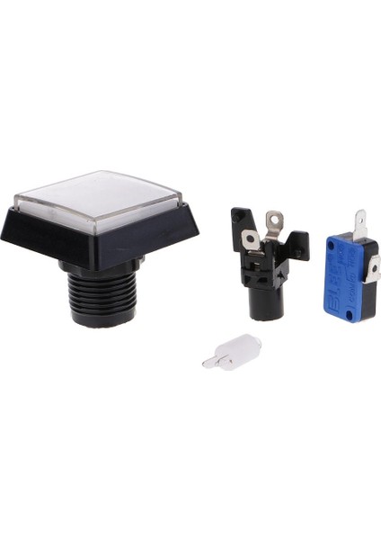 Arcade Düğmesi LED Ledlemed Butluk W/ Microswitch Arcade Oyunları Için 5X5CM Beyaz(Yurt Dışından) fiyatları
