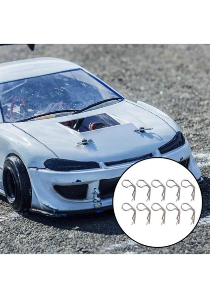 1/8 1/10 1/12 Ölçekli Rc Araç Dekorasyonu Için 10 Metal Rc Gövde Pim Seti