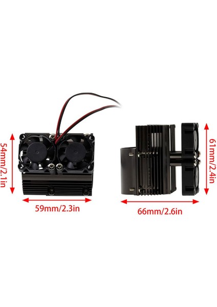 1/8 1/10 Buggy Parçaları Için Metal Rc Araba Motorlu Isı Lavabo Motoru
