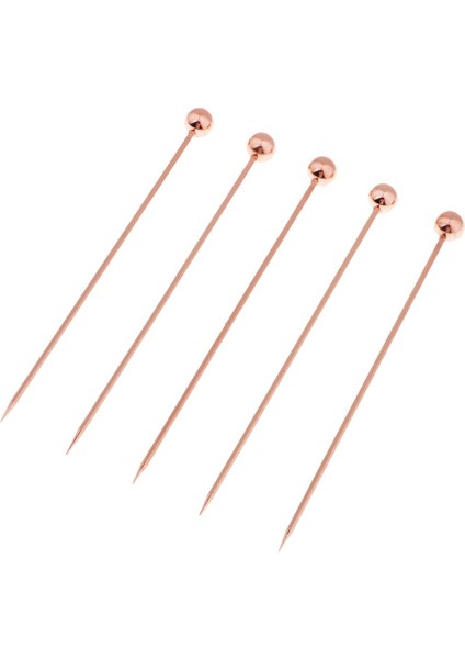5pcs/set Paslanmaz Çelik Kokteyl Seçimleri Kokteyl Boncuk-Rose Altın (Yurt Dışından)
