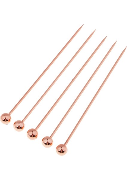 5pcs/set Paslanmaz Çelik Kokteyl Seçimleri Kokteyl Boncuk-Rose Altın (Yurt Dışından) indirimleri