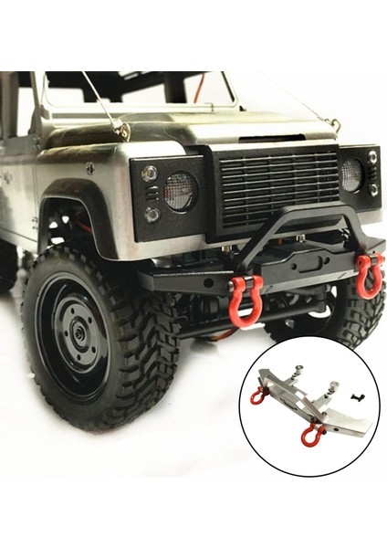 Cnc Mn D90 D91 1/10 Rc Rock Crawler Için Cnc Ön Tampon Boğası