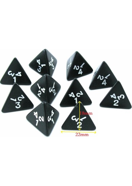10PCS D4 Mtg Masa Oyuncakları Için 4 Taraflı Çokyüz