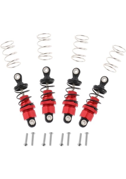 4 Pcs Rc Araç Şok Emici TT02 1:10 Rc Parçaları Kırmızı
