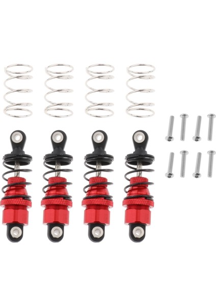 4 Pcs Rc Araç Şok Emici TT02 1:10 Rc Parçaları Kırmızı