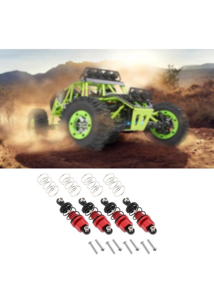 4 Pcs Rc Araç Şok Emici TT02 1:10 Rc Parçaları Kırmızı